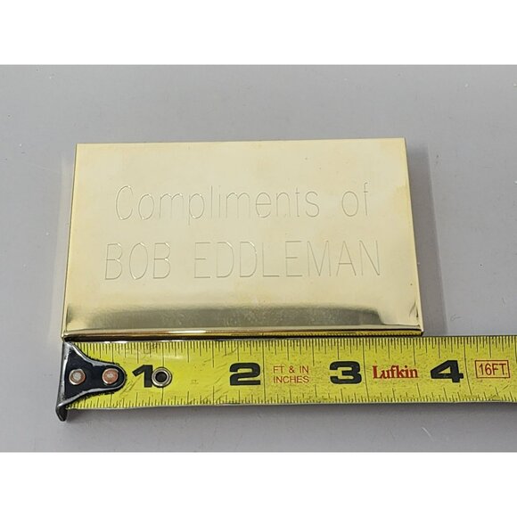 Vintage Concord Gold-Tone Business Card Holder & LCD Calculator‎ - Picture 8 of 10